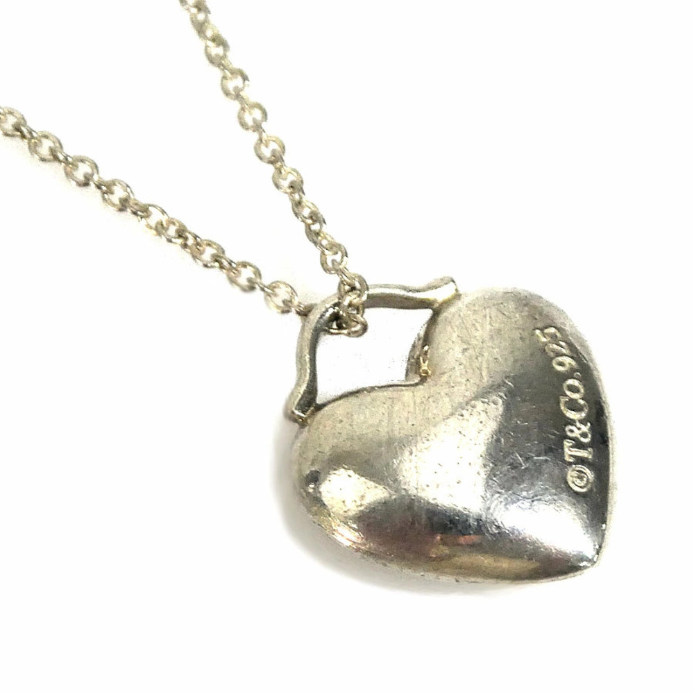 Tiffany Co Heart Lock Necklace Sterling Silver